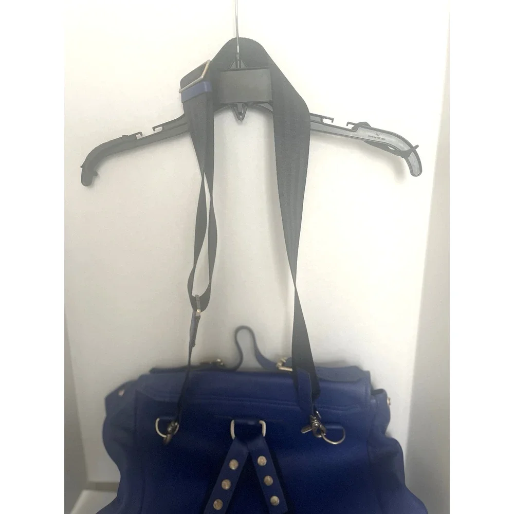 TIMBUK2 X PHOEBE DAHL JET SET CONVERTIBLE COBALT BLUE LEATHER BACKPACK